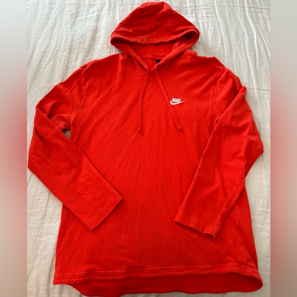 Red Nike Hooded Longsleeve Men’s Size US Large
